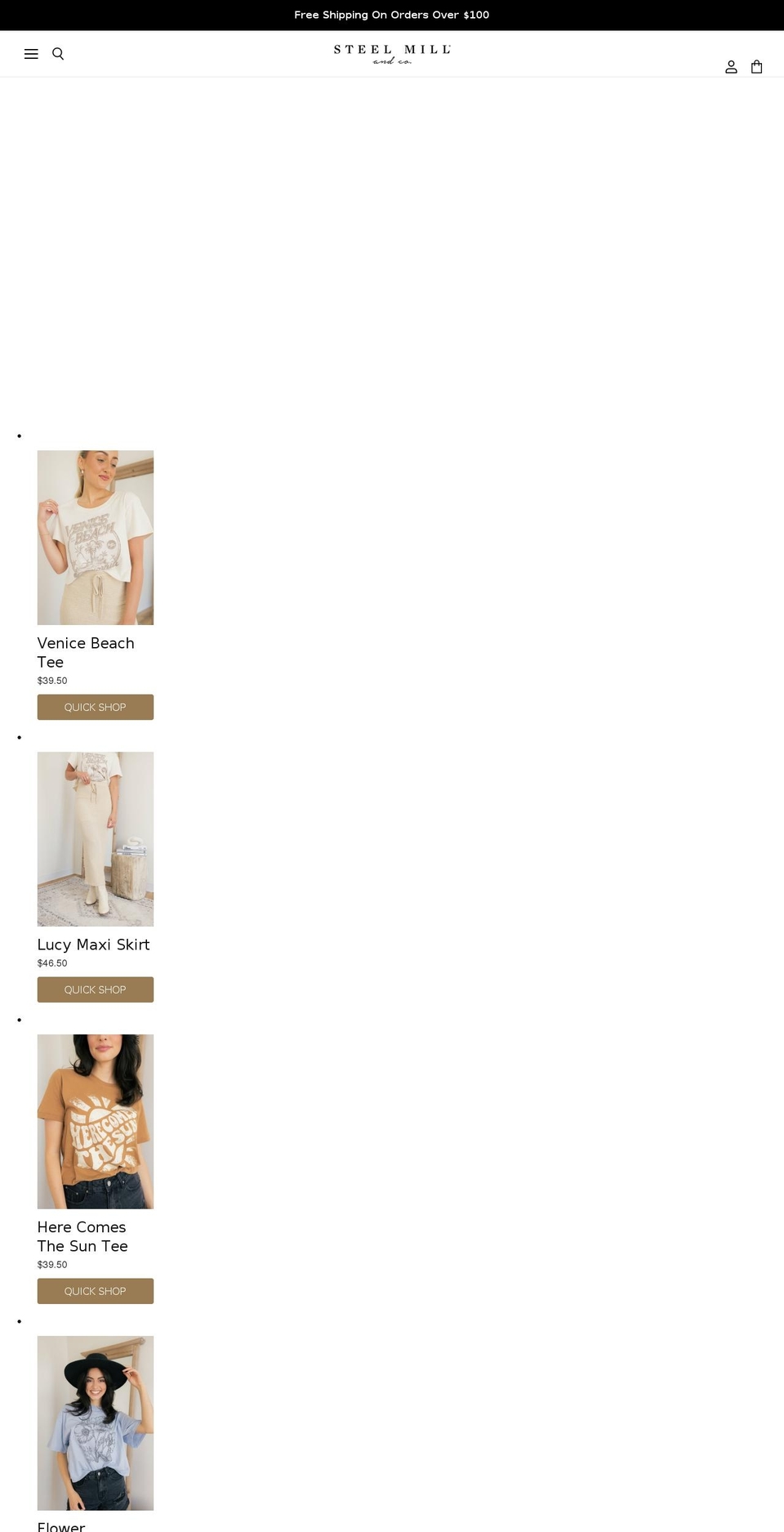 steelmillandco.com — Shopify storefront screenshot