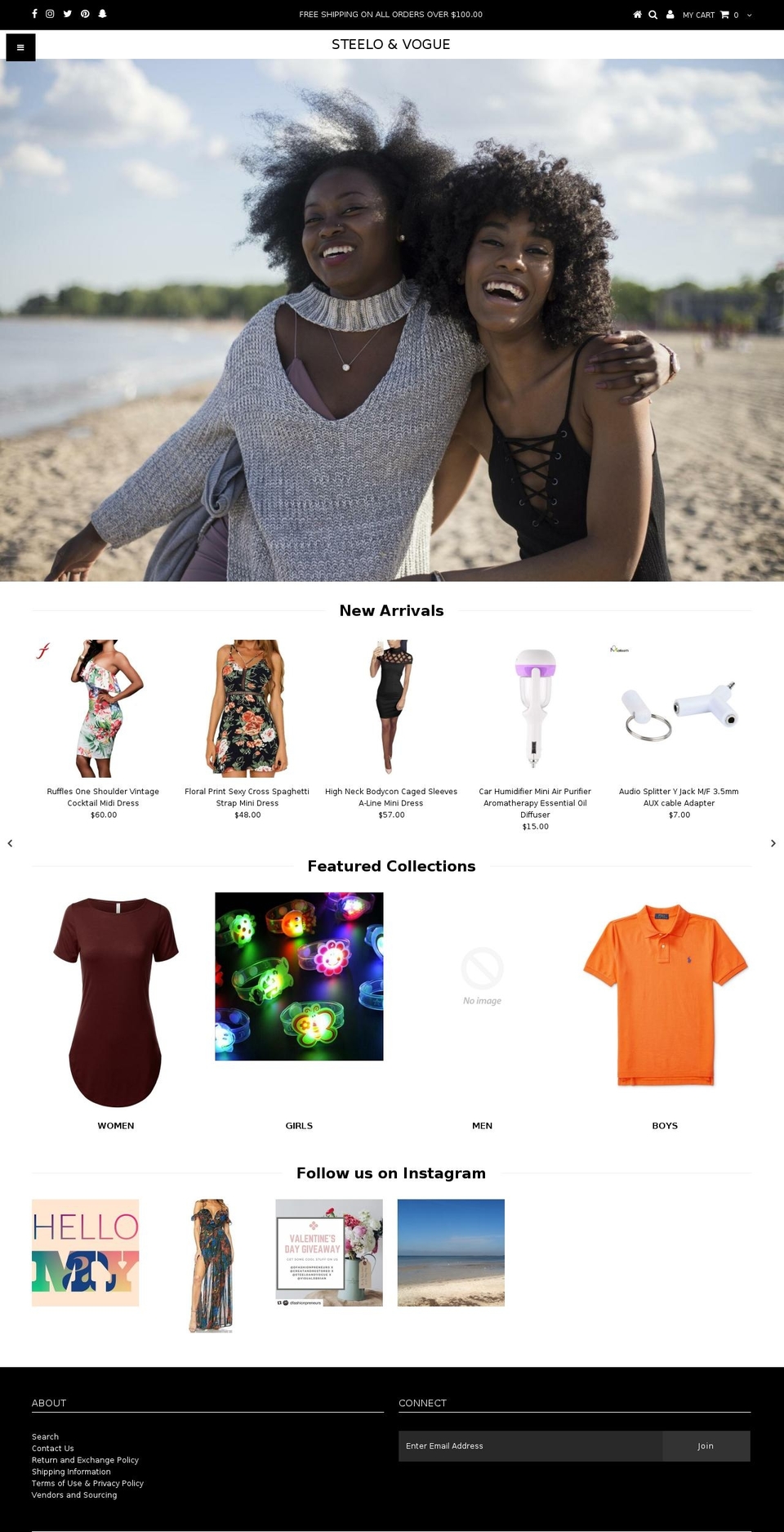 steeloandvogue.com — Shopify storefront screenshot