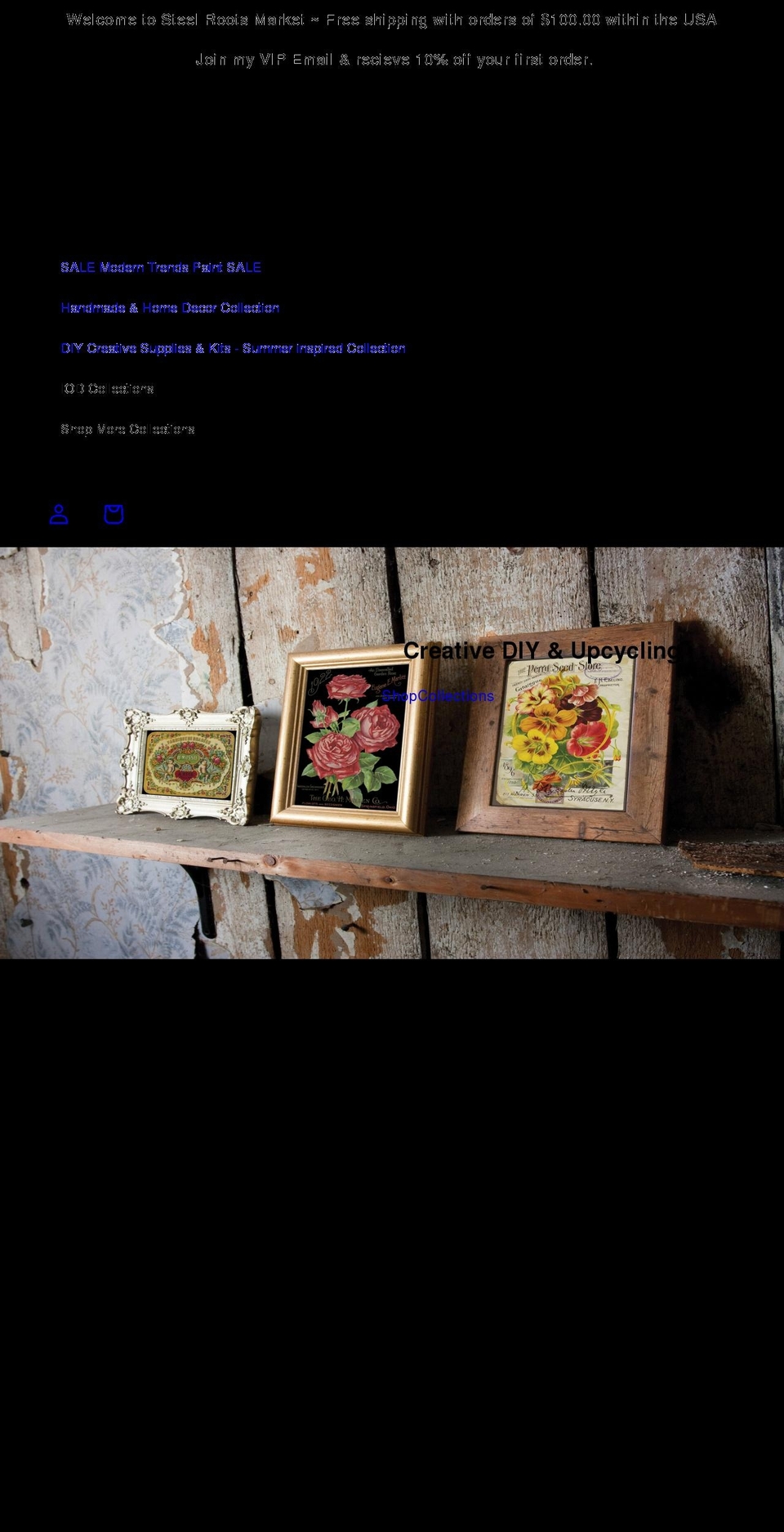 steelrootsmarket.com shopify website screenshot