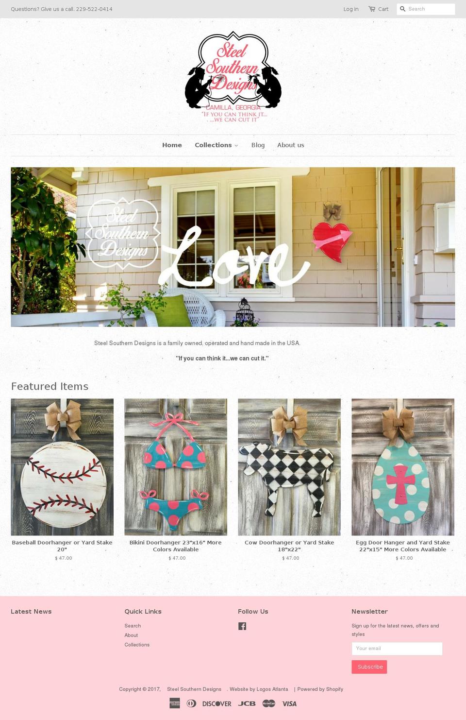 steelsoutherndesigns.com shopify website screenshot