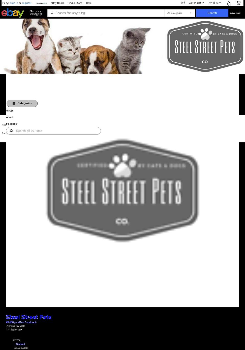 steelstreetpets.com — Shopify storefront screenshot