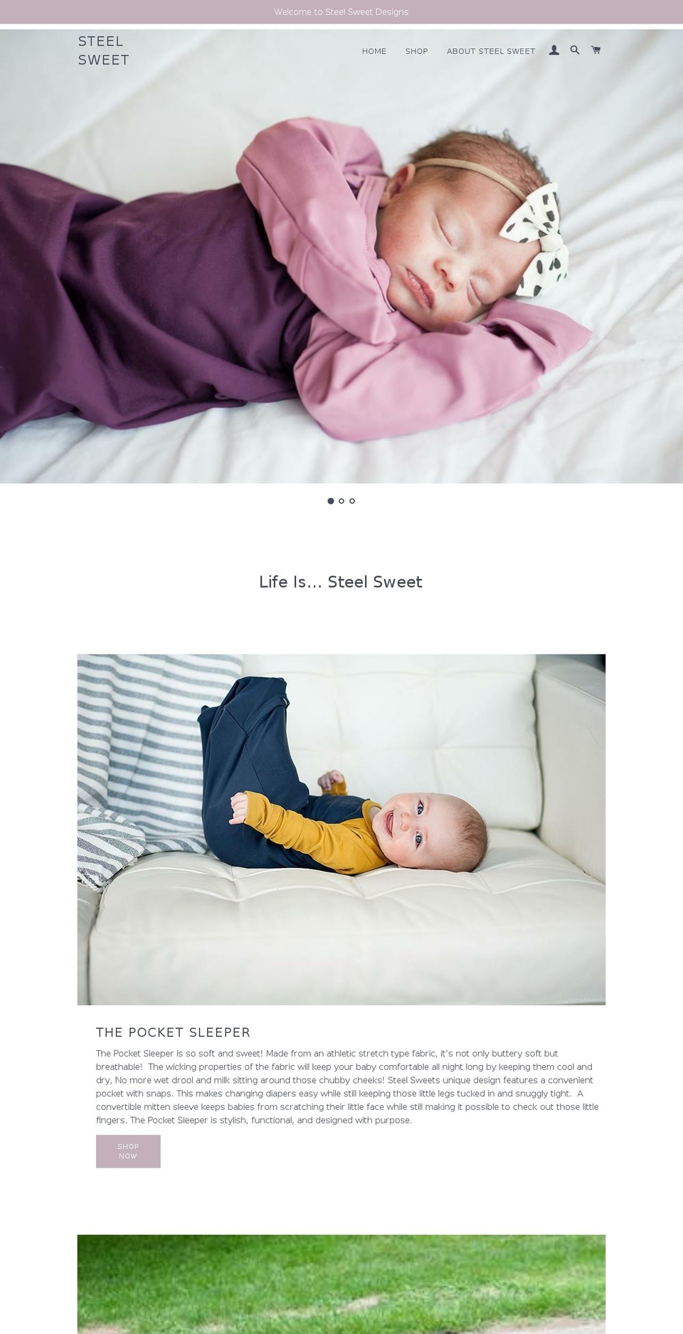 steelsweetdesigns.com shopify website screenshot