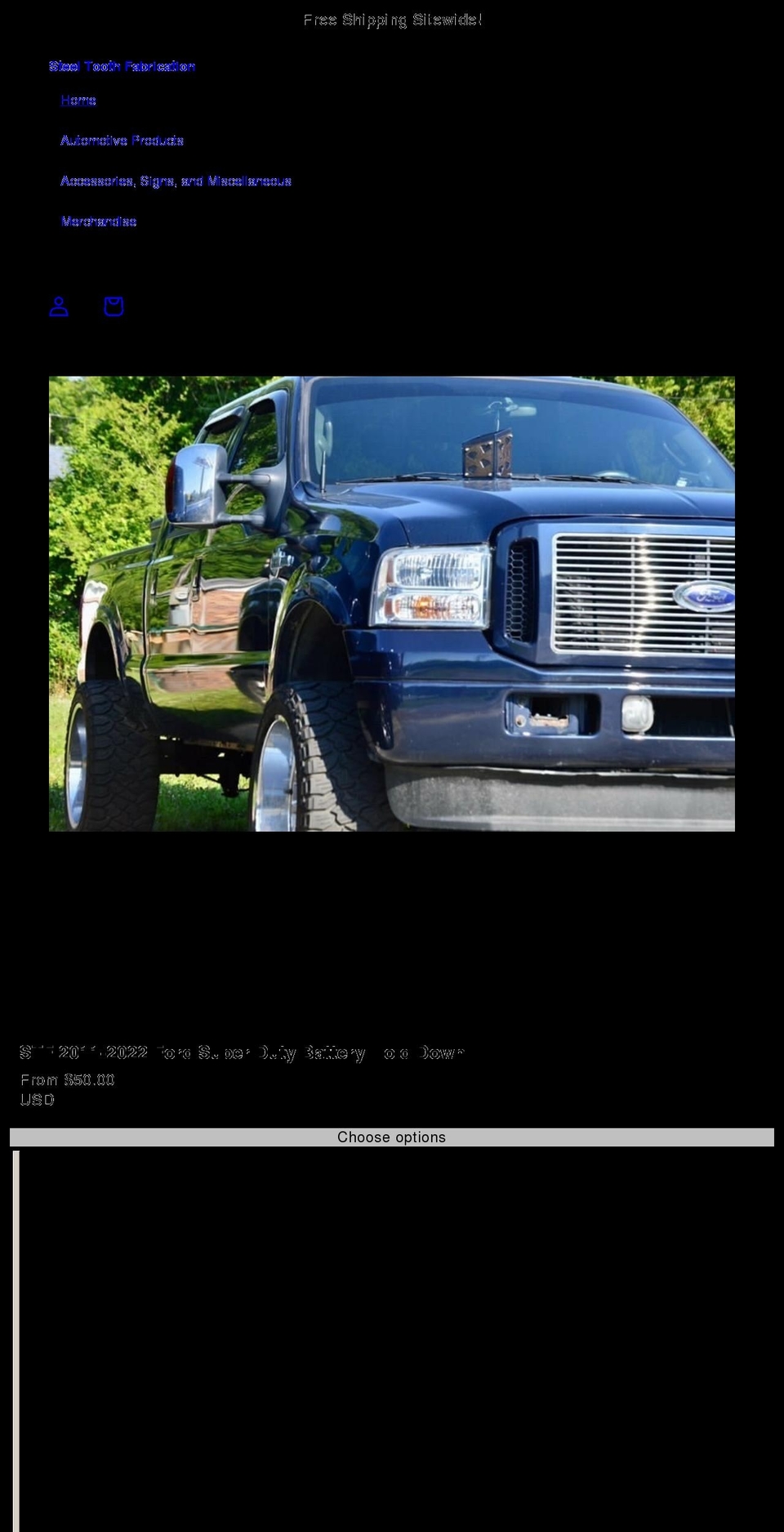 steeltoothfab.com shopify website screenshot