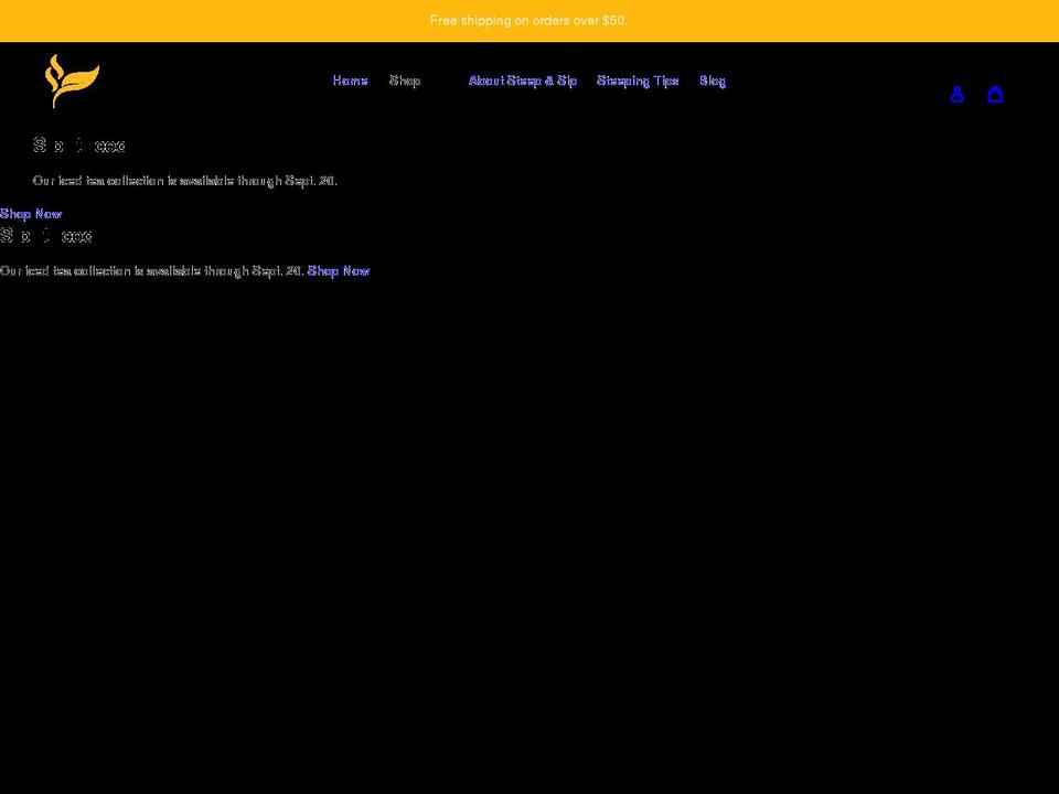 steepandsipteas.com shopify website screenshot