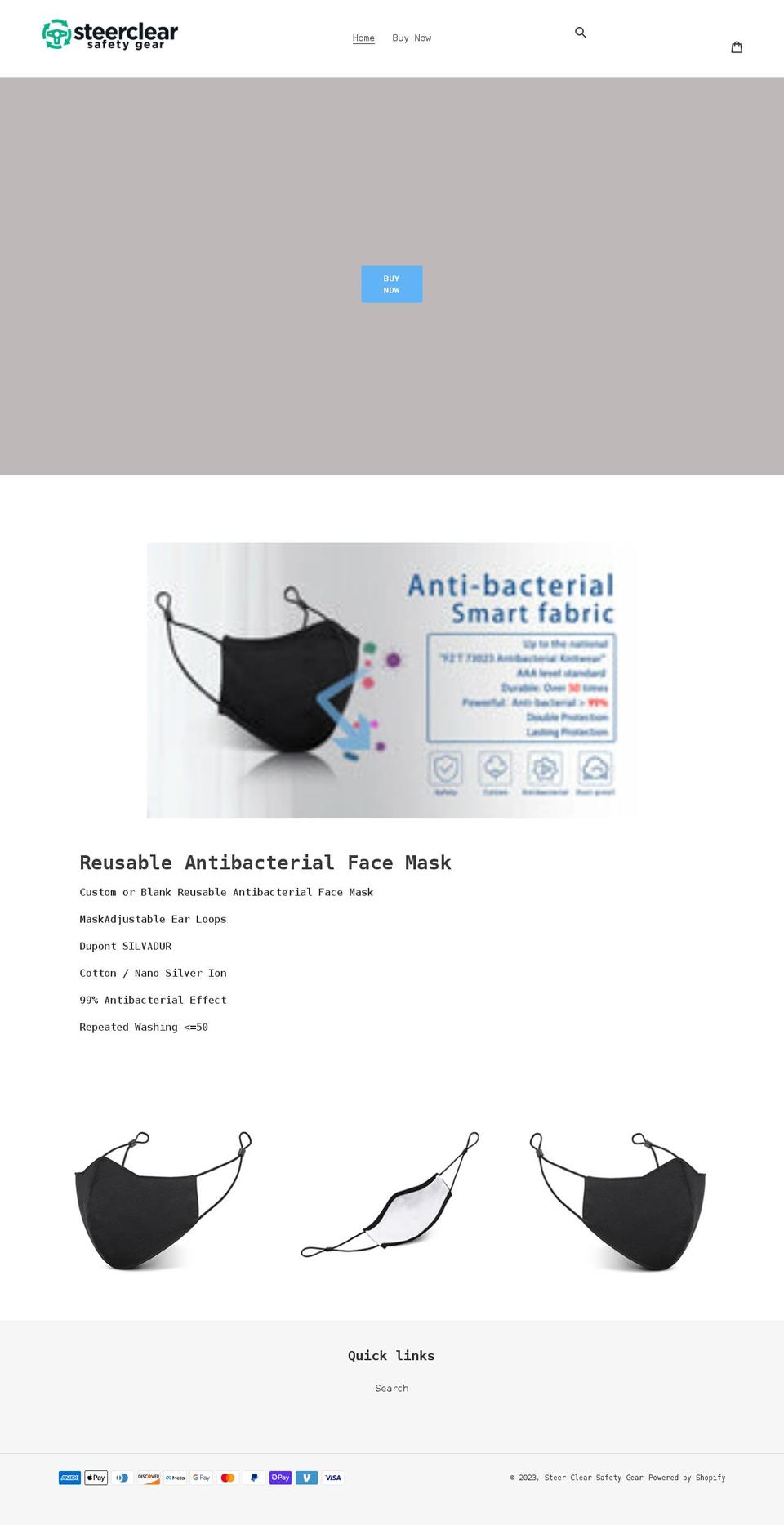 steerclearsafetygear.com shopify website screenshot