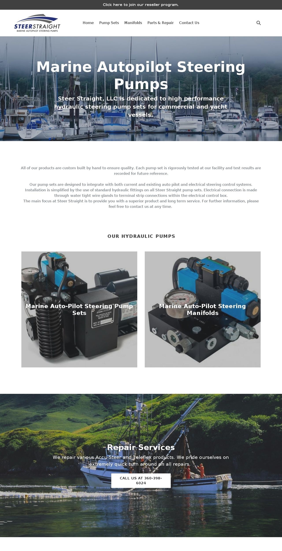 steerstraightllc.com shopify website screenshot