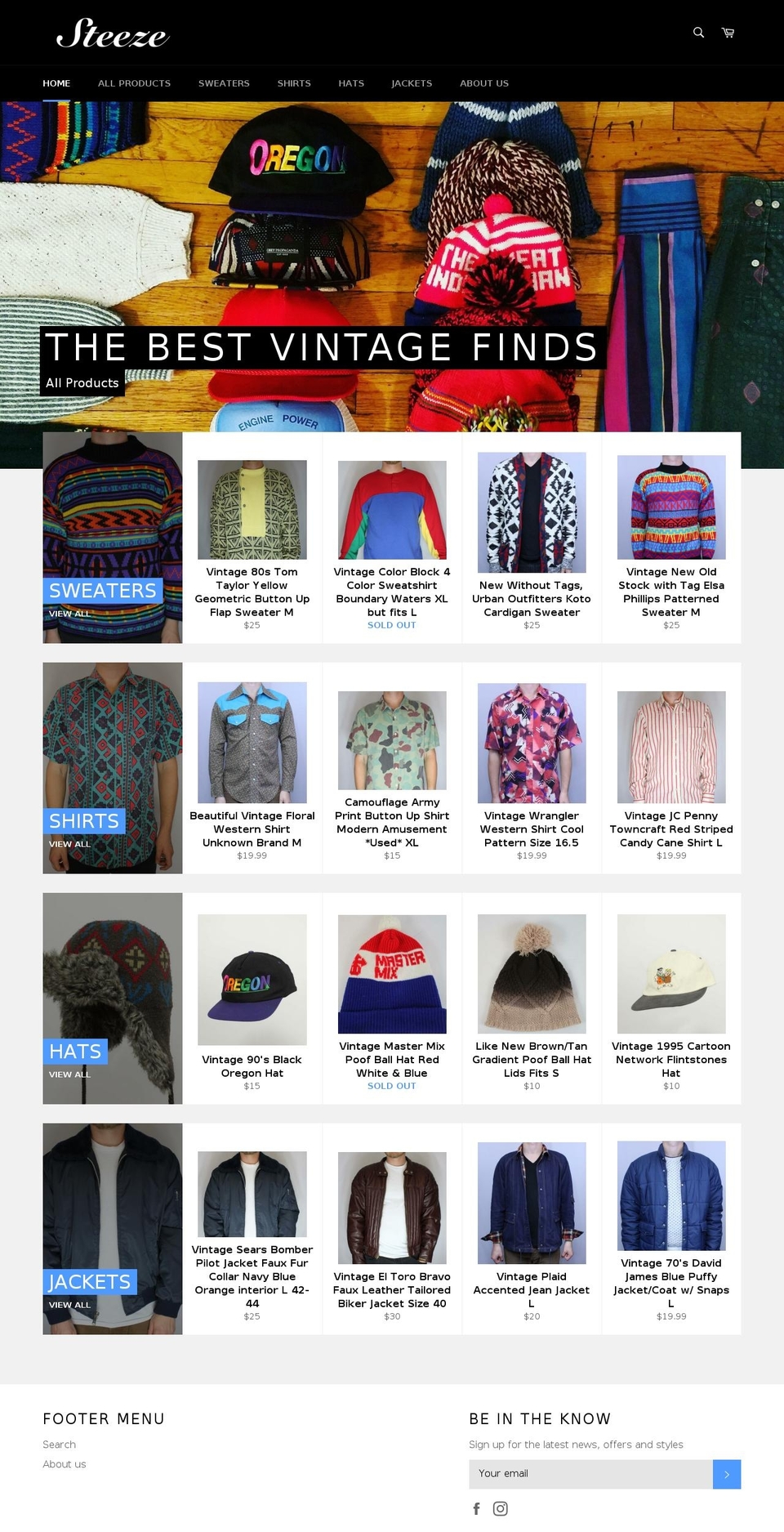 steezapparel.com shopify website screenshot