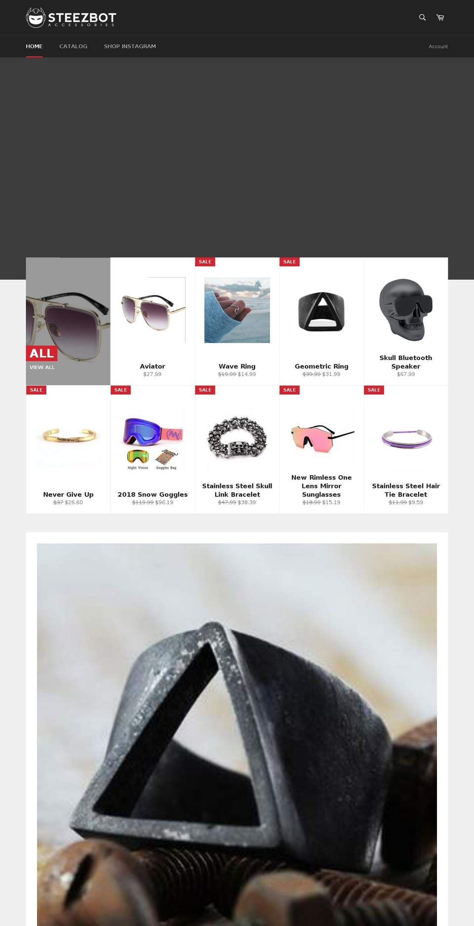 The One Shopify theme site example steezbot.com