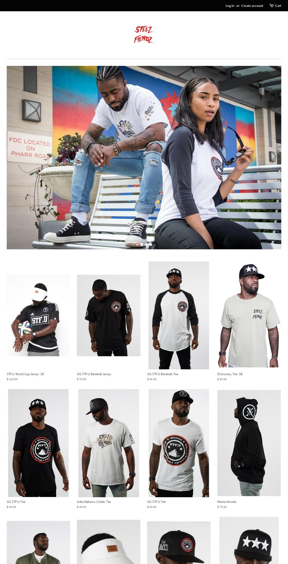 steezthefiendz.com — Shopify storefront screenshot