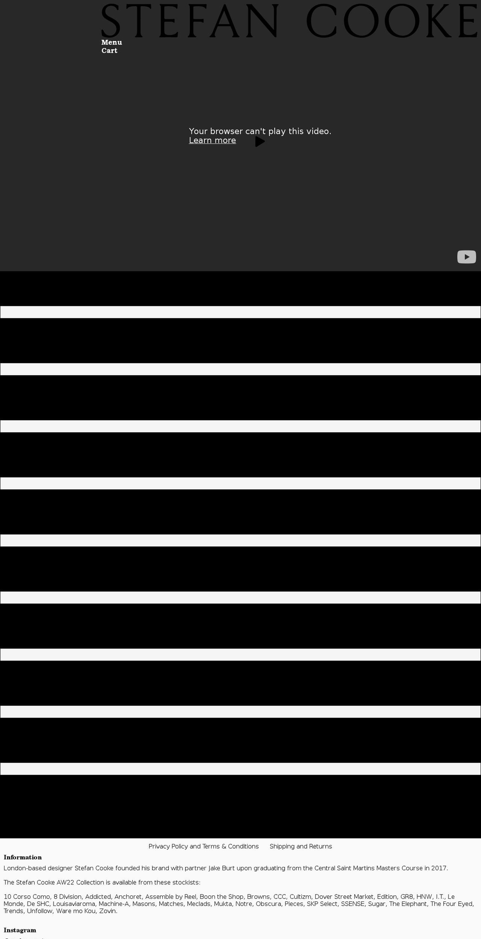 stefancooke.co.uk shopify website screenshot