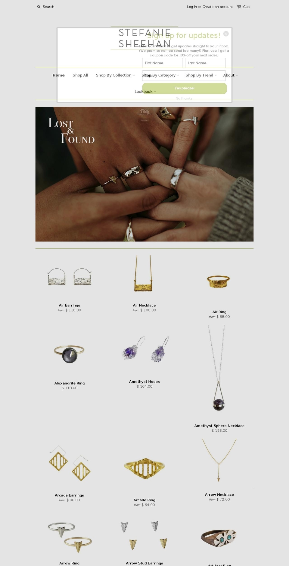 stefaniesheehandesigns.com shopify website screenshot