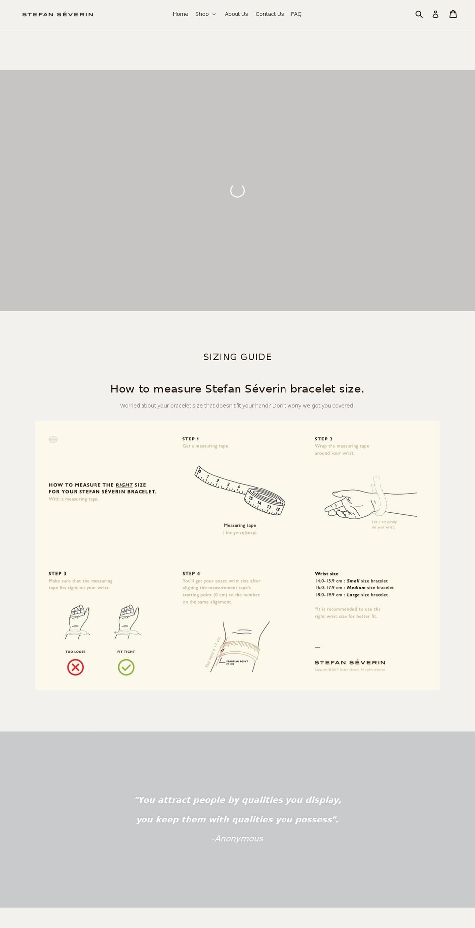 stefanseverin.com shopify website screenshot