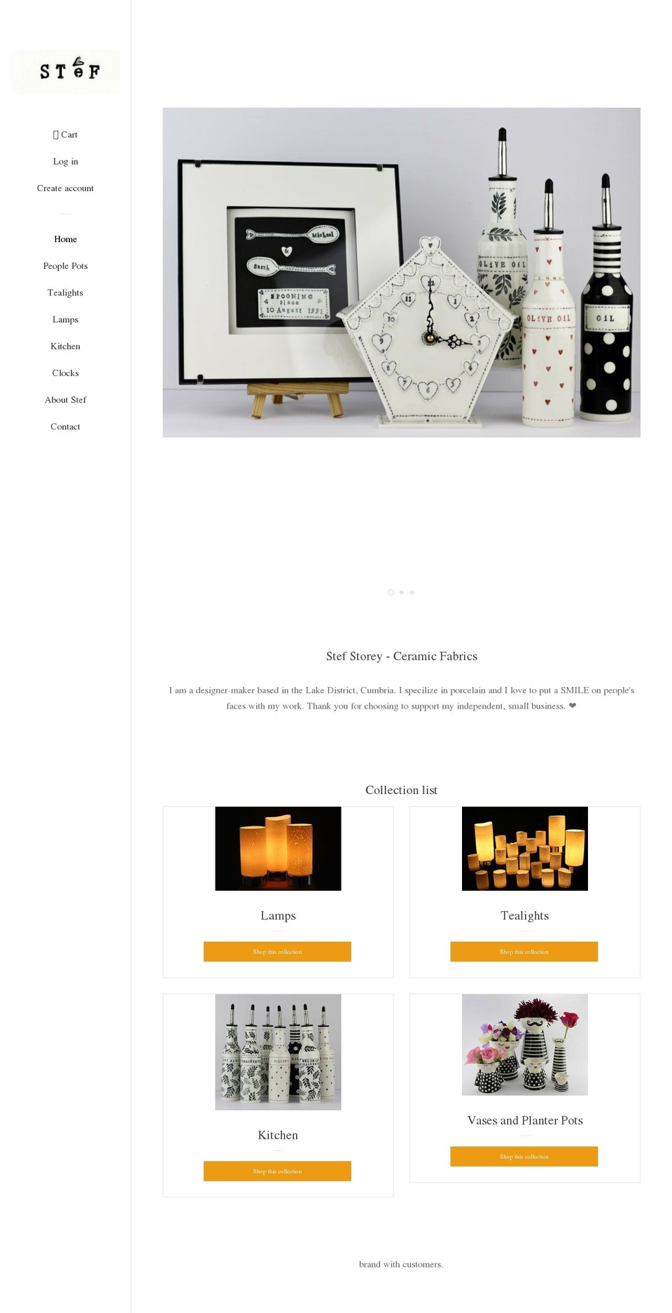 stefstorey.co.uk shopify website screenshot