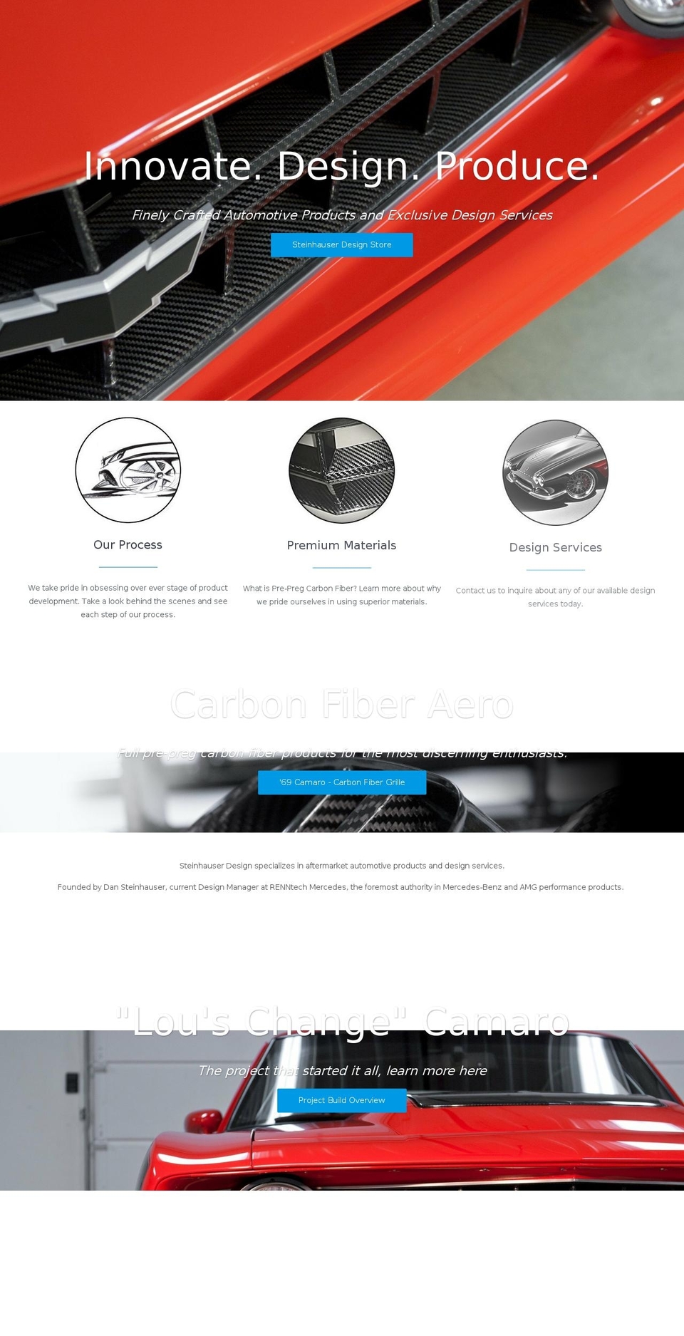 steinhauserdesign.com shopify website screenshot