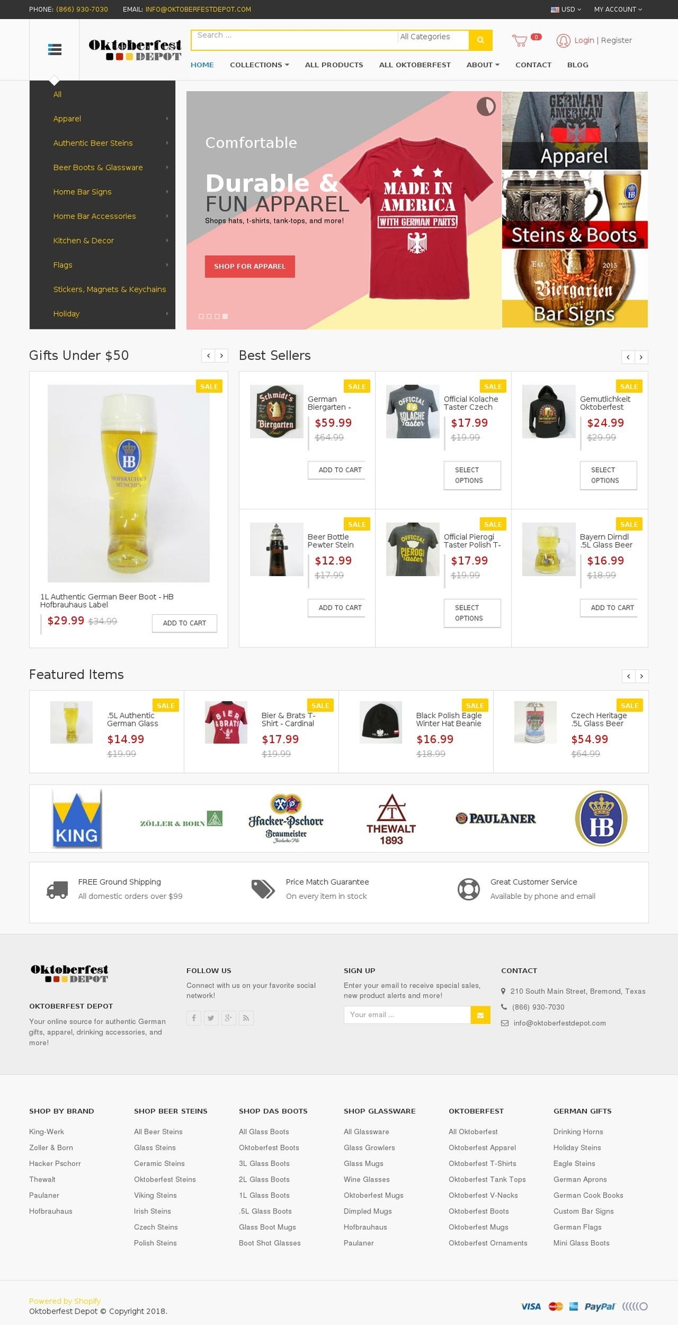 ap-extroic-store Shopify theme site example steinsandbeerboots.com