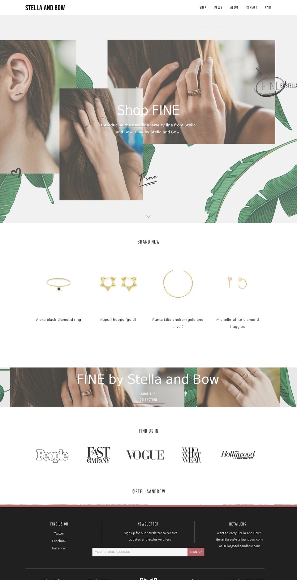 stellaandbow.com shopify website screenshot