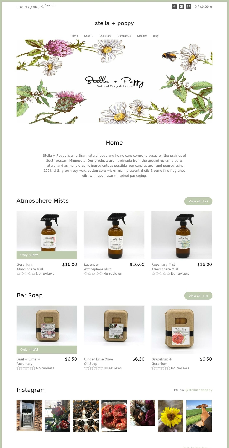 stellaandpoppy.com shopify website screenshot