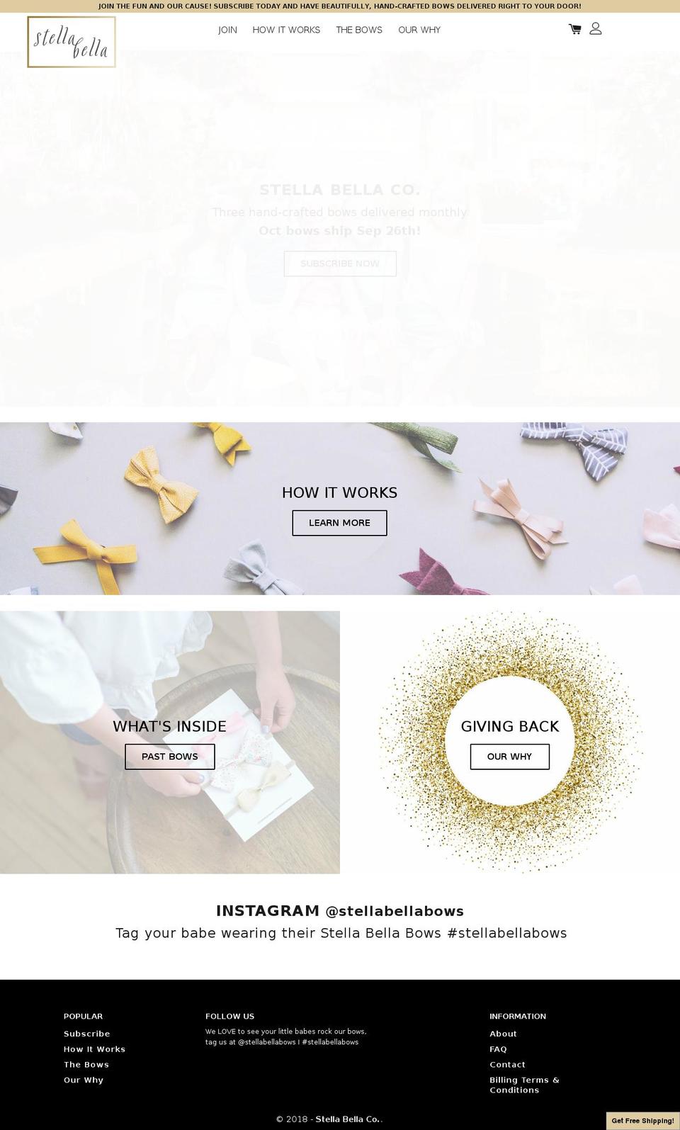stellabellaco.com — Shopify storefront screenshot