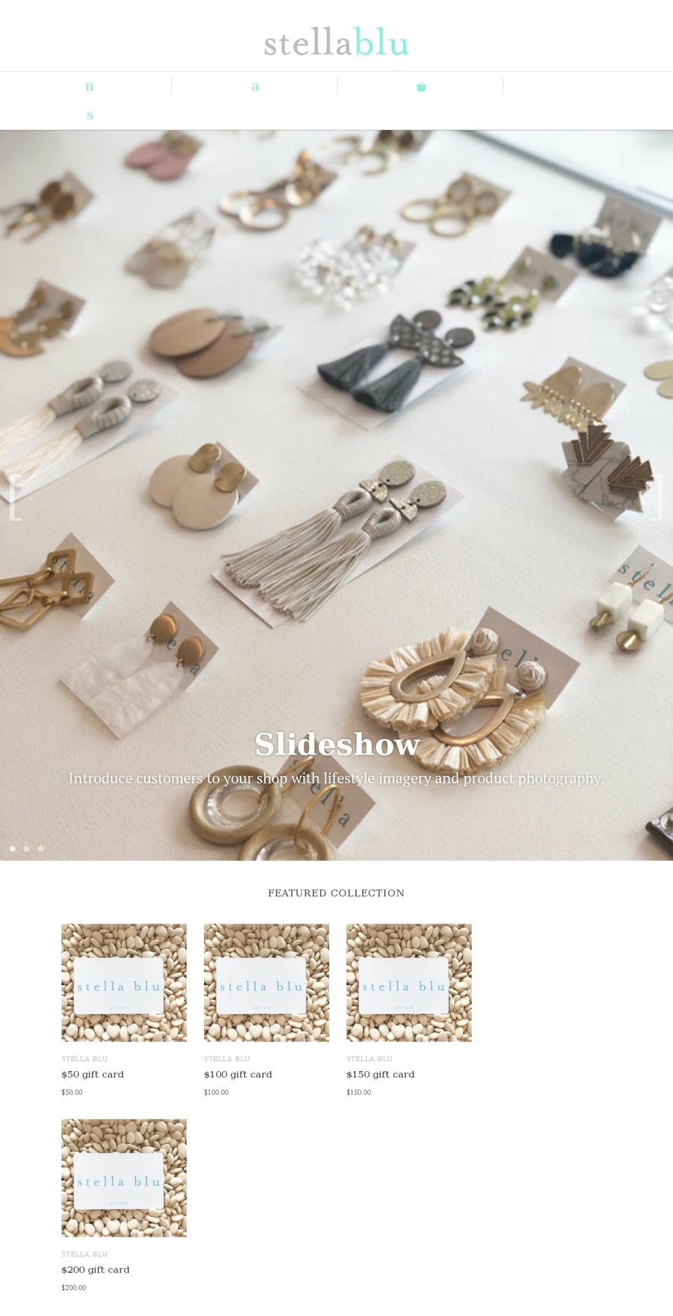 stellabluboutique.com — Shopify storefront screenshot