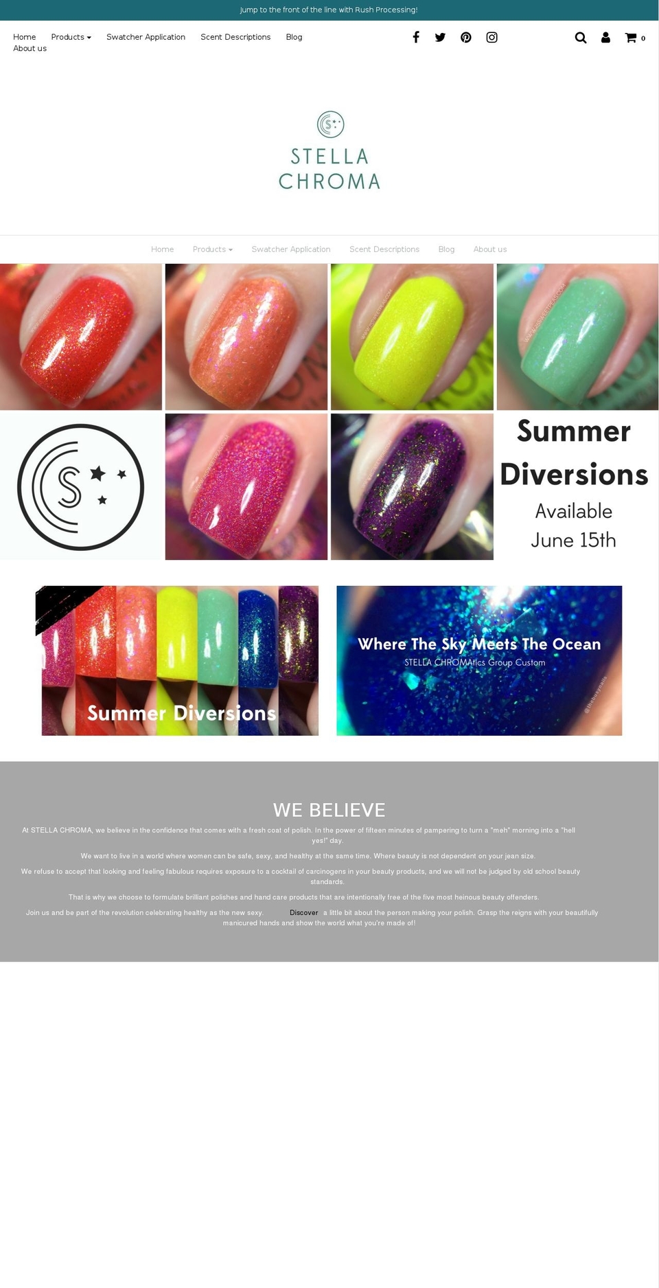 stellachroma.com shopify website screenshot