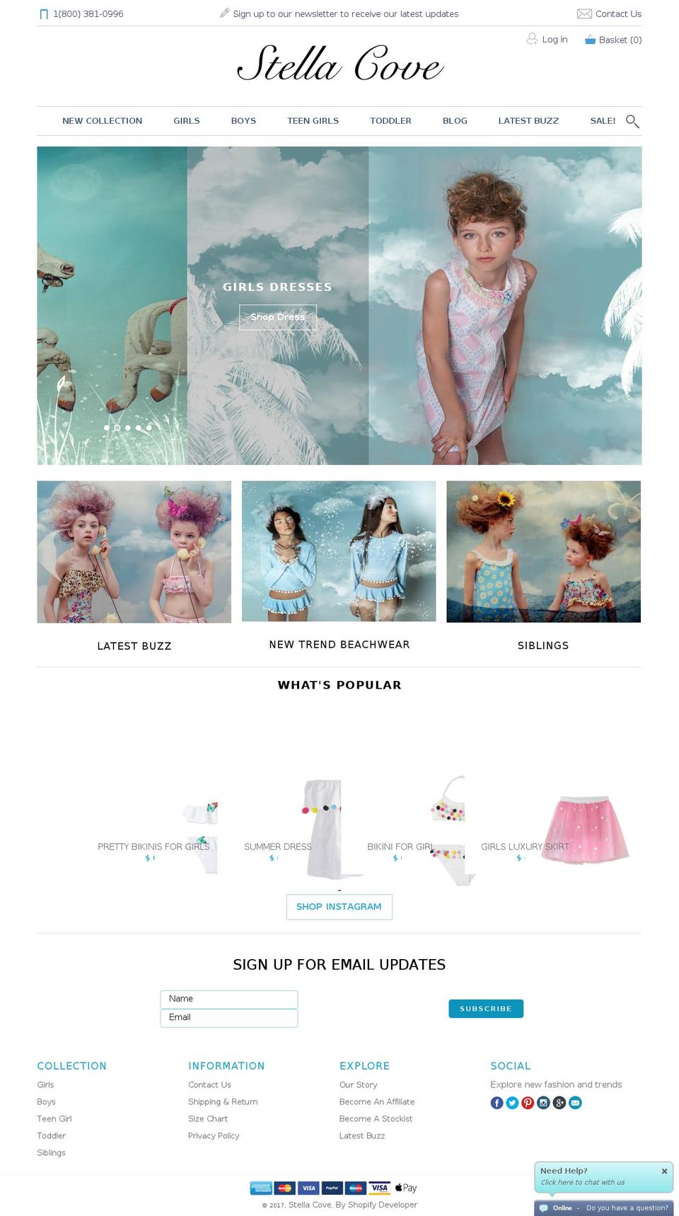 stellacove.com shopify website screenshot