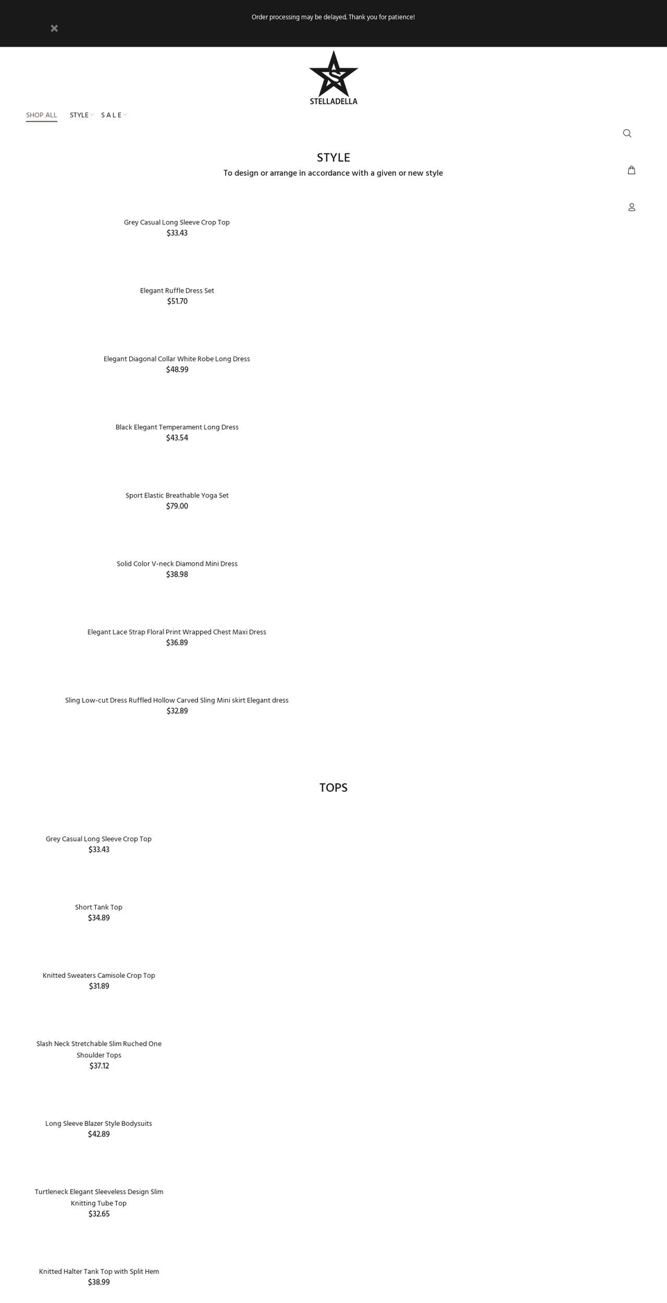 stelladella.com shopify website screenshot