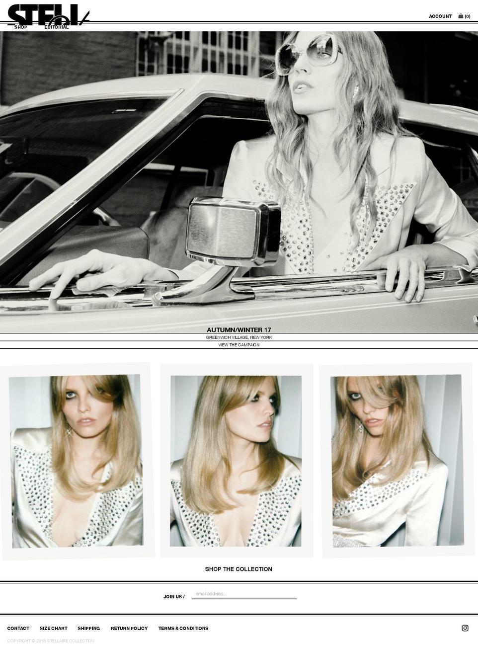 stellairecollection.com — Shopify storefront screenshot