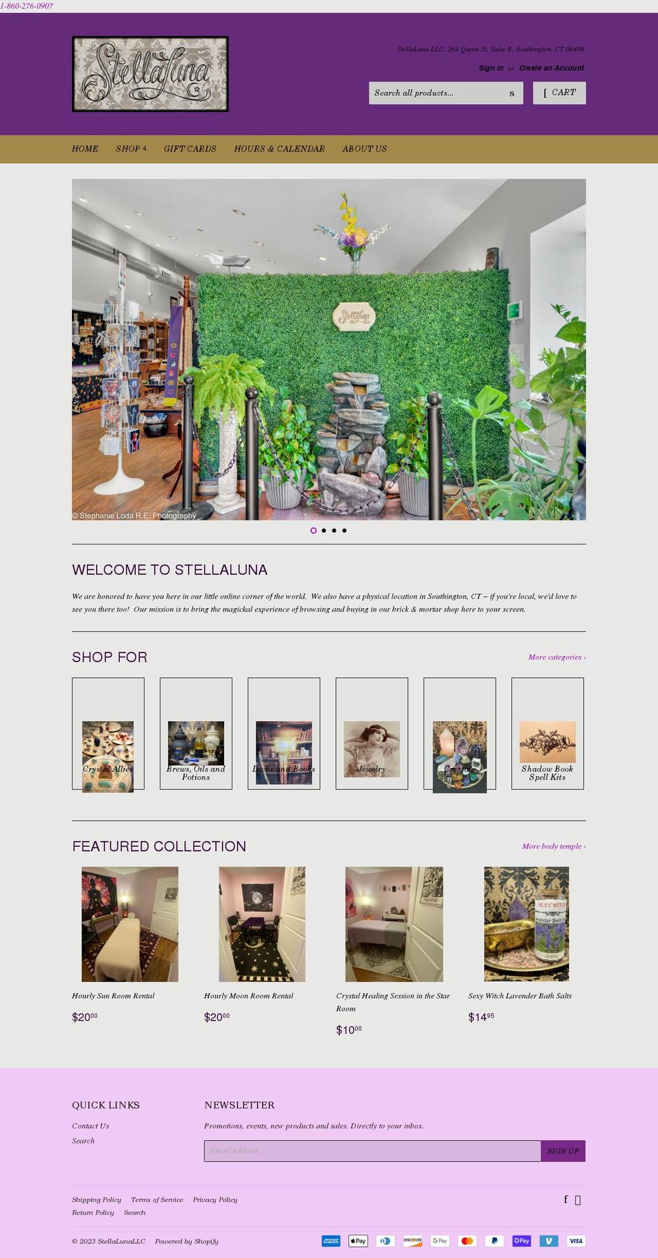 stellalunallc.com shopify website screenshot