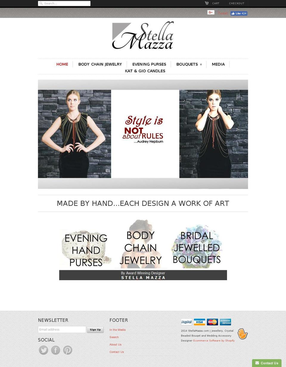 stellamazza.com shopify website screenshot