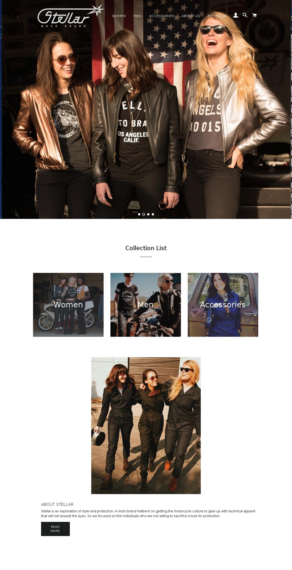 stellar-clothing.com shopify website screenshot