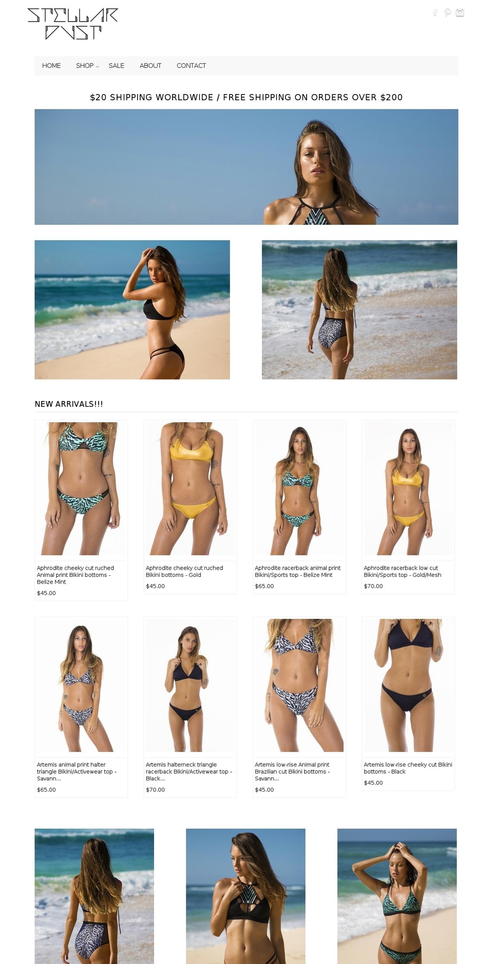 stellar-dust.com shopify website screenshot