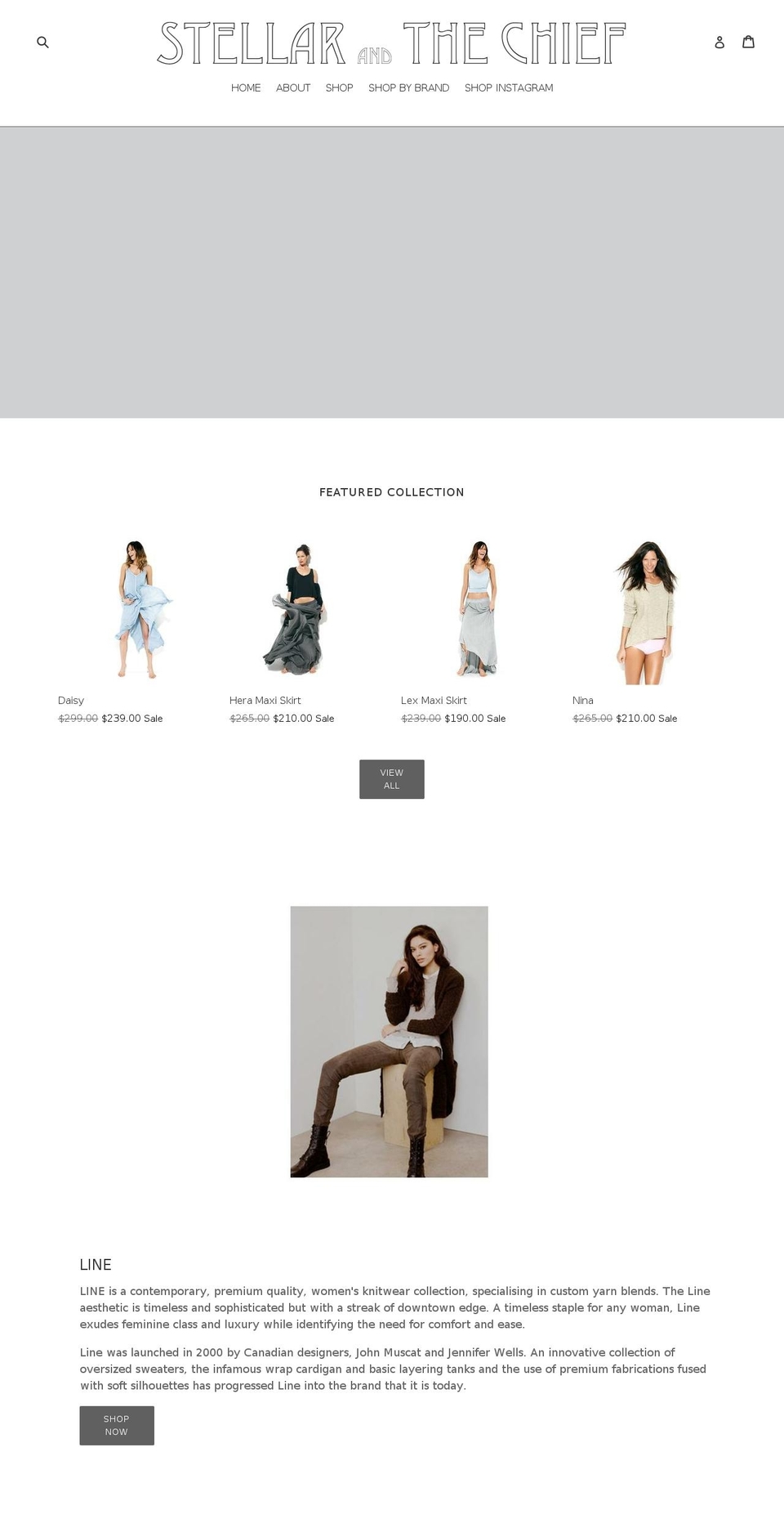 stellarandthechief.com shopify website screenshot
