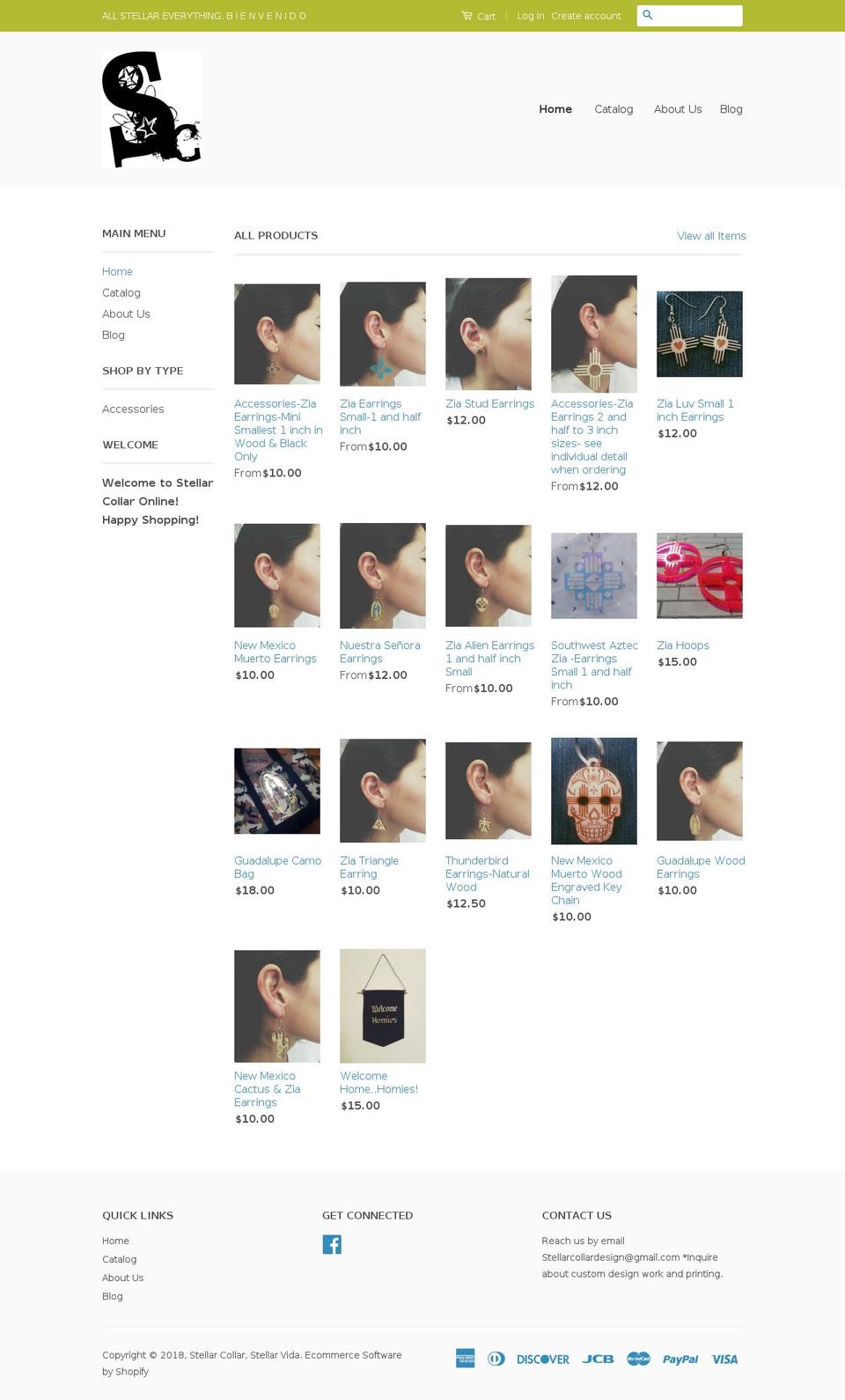 stellarcollar.com shopify website screenshot