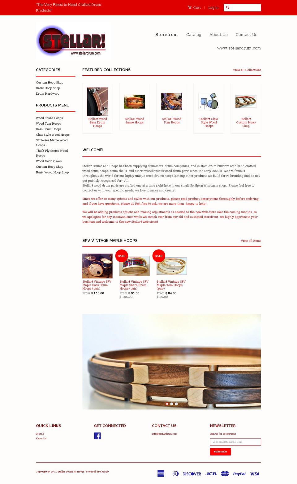 stellardrumshop.com shopify website screenshot
