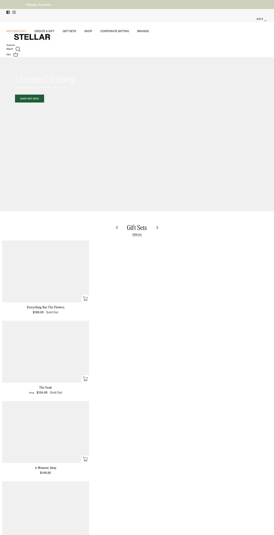 stellargifting.com shopify website screenshot
