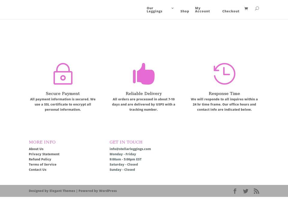 stellarleggings.com — Shopify storefront screenshot