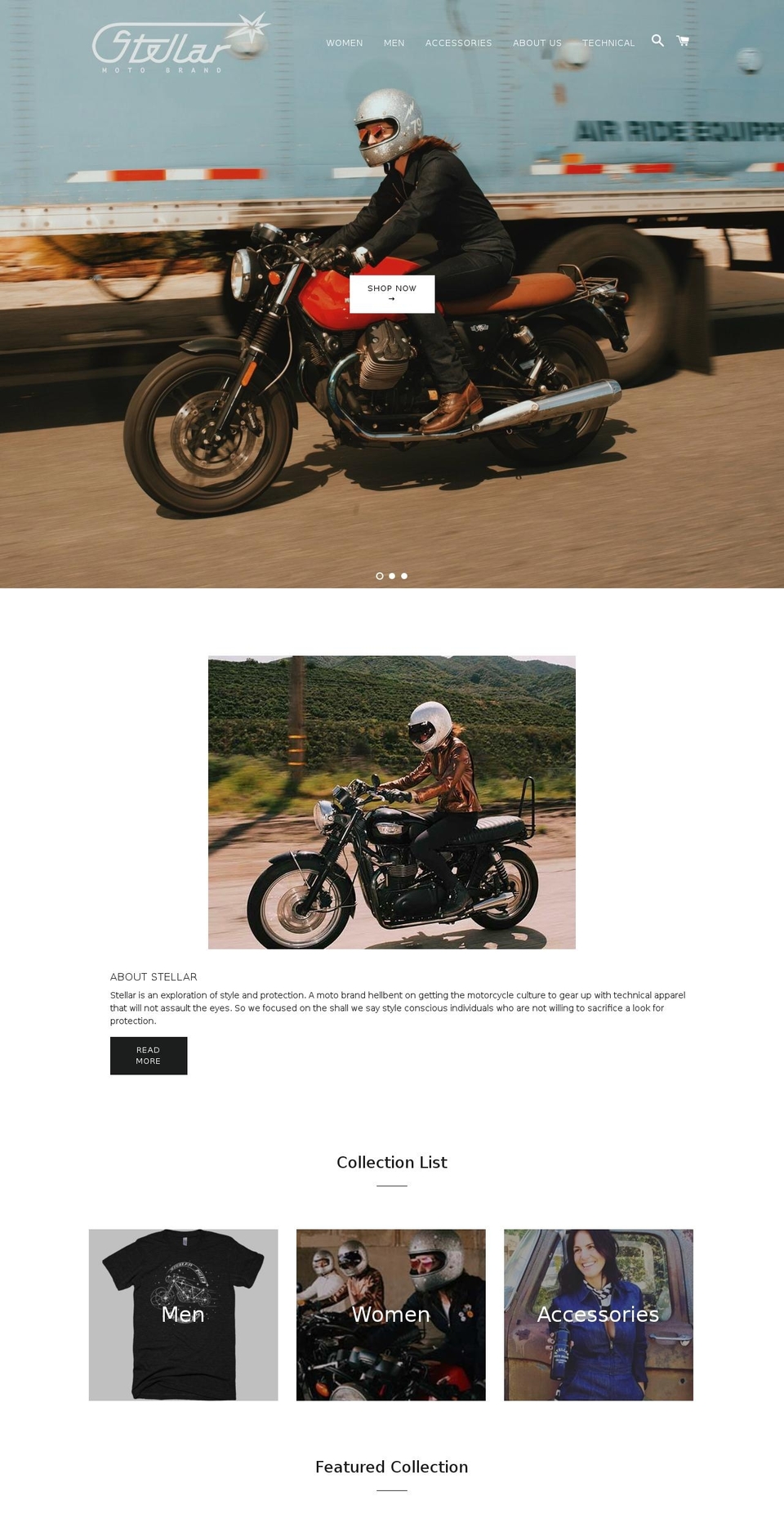 stellarmoto.com shopify website screenshot
