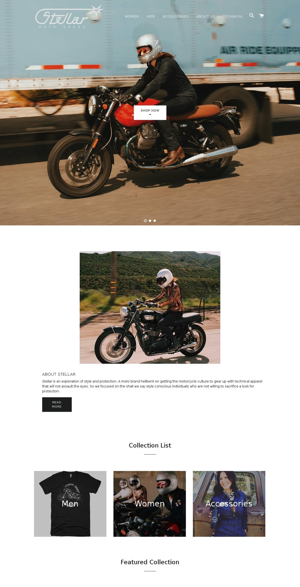 stellarmotobrand.com shopify website screenshot