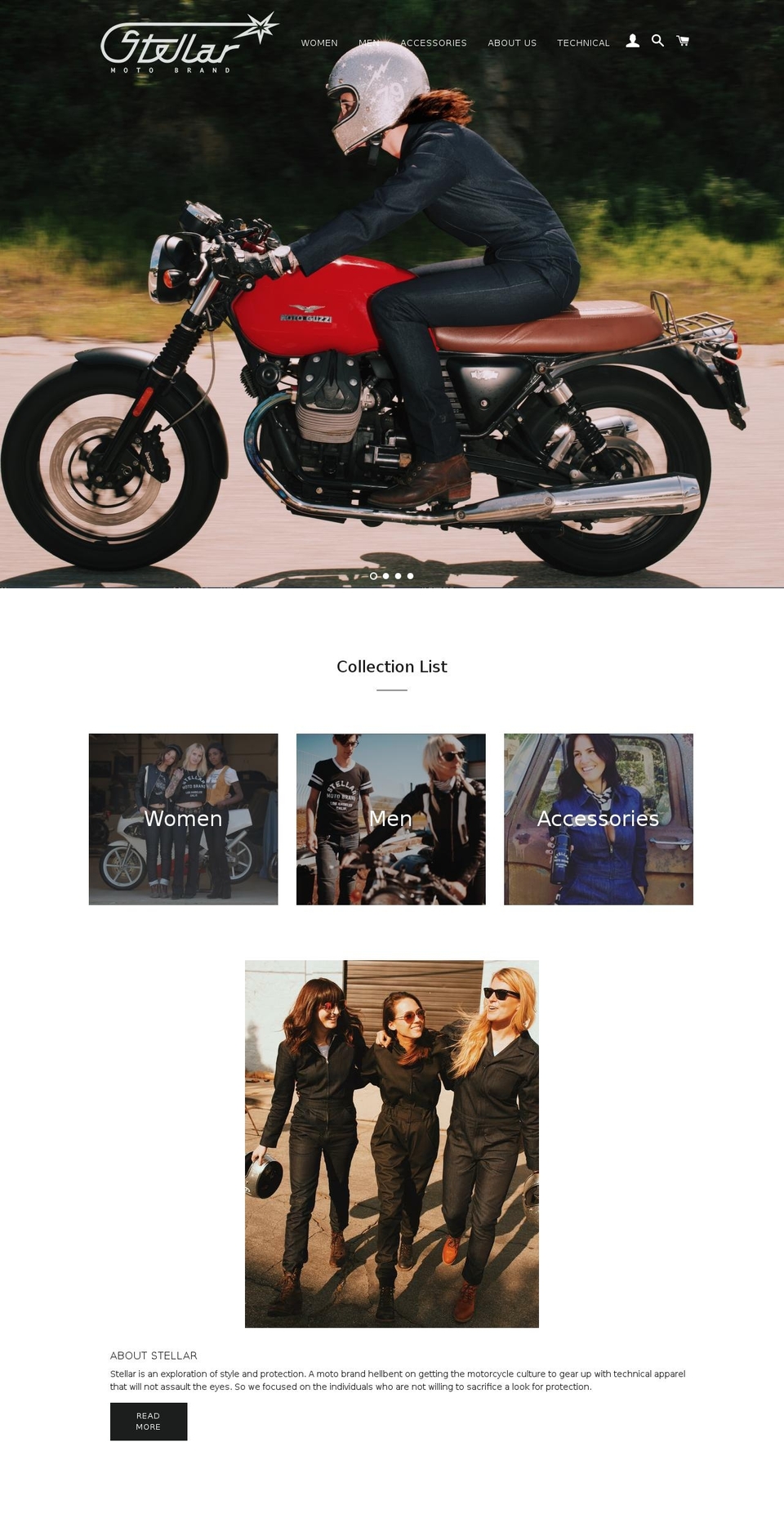 stellarmotorcycles.com — Shopify storefront screenshot