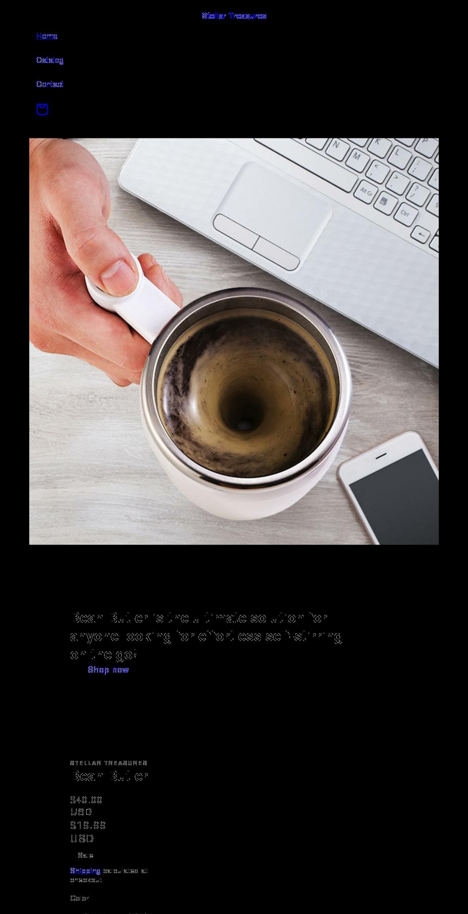 stellartreasures.com shopify website screenshot
