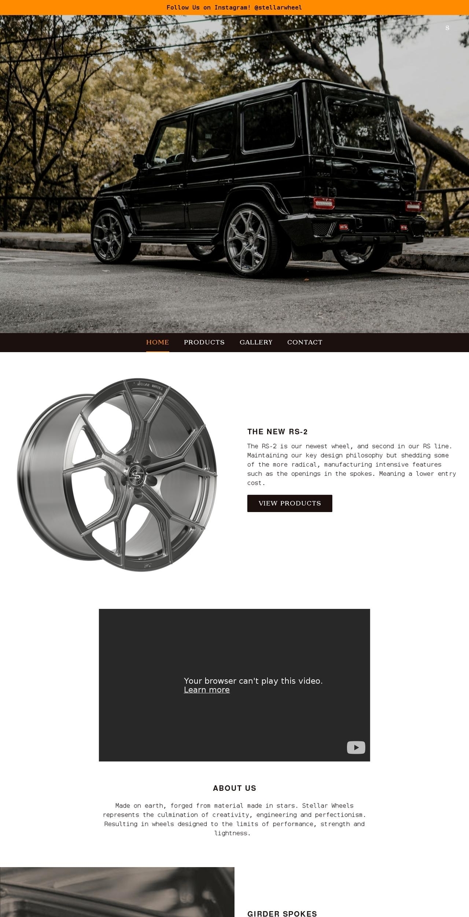 stellarwheel.com shopify website screenshot