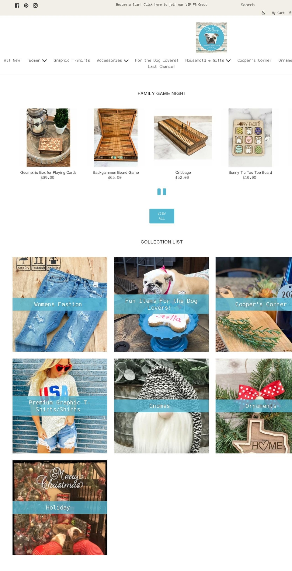 stellasshabbyboutique.com shopify website screenshot