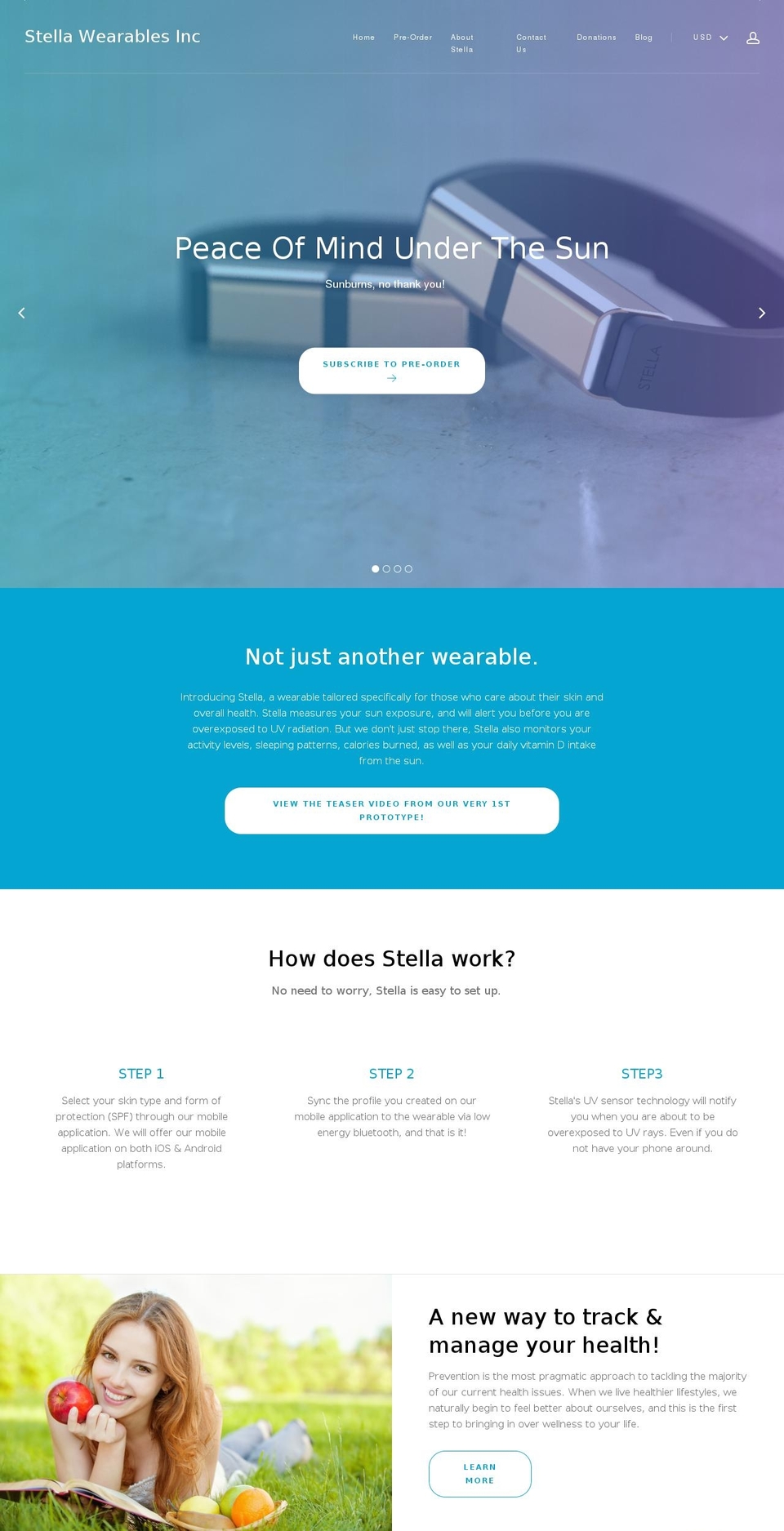 stellawearables.com shopify website screenshot