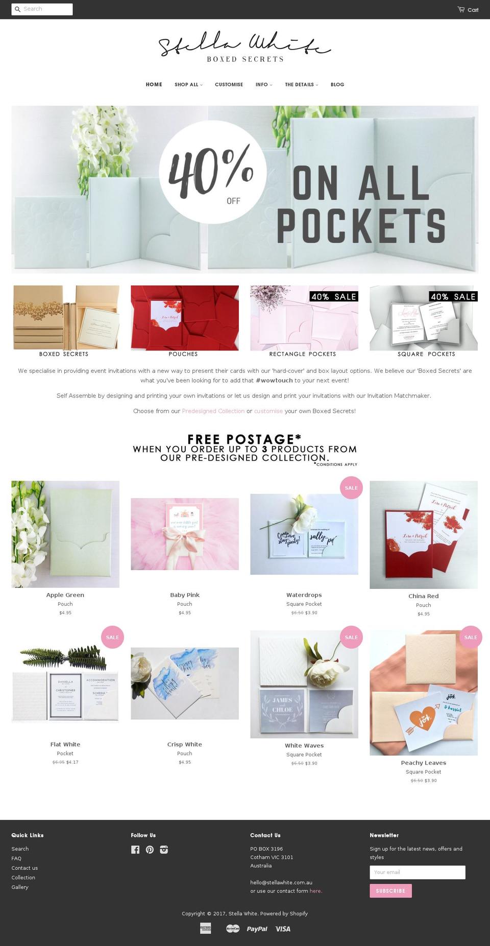 stellawhite.com.au shopify website screenshot