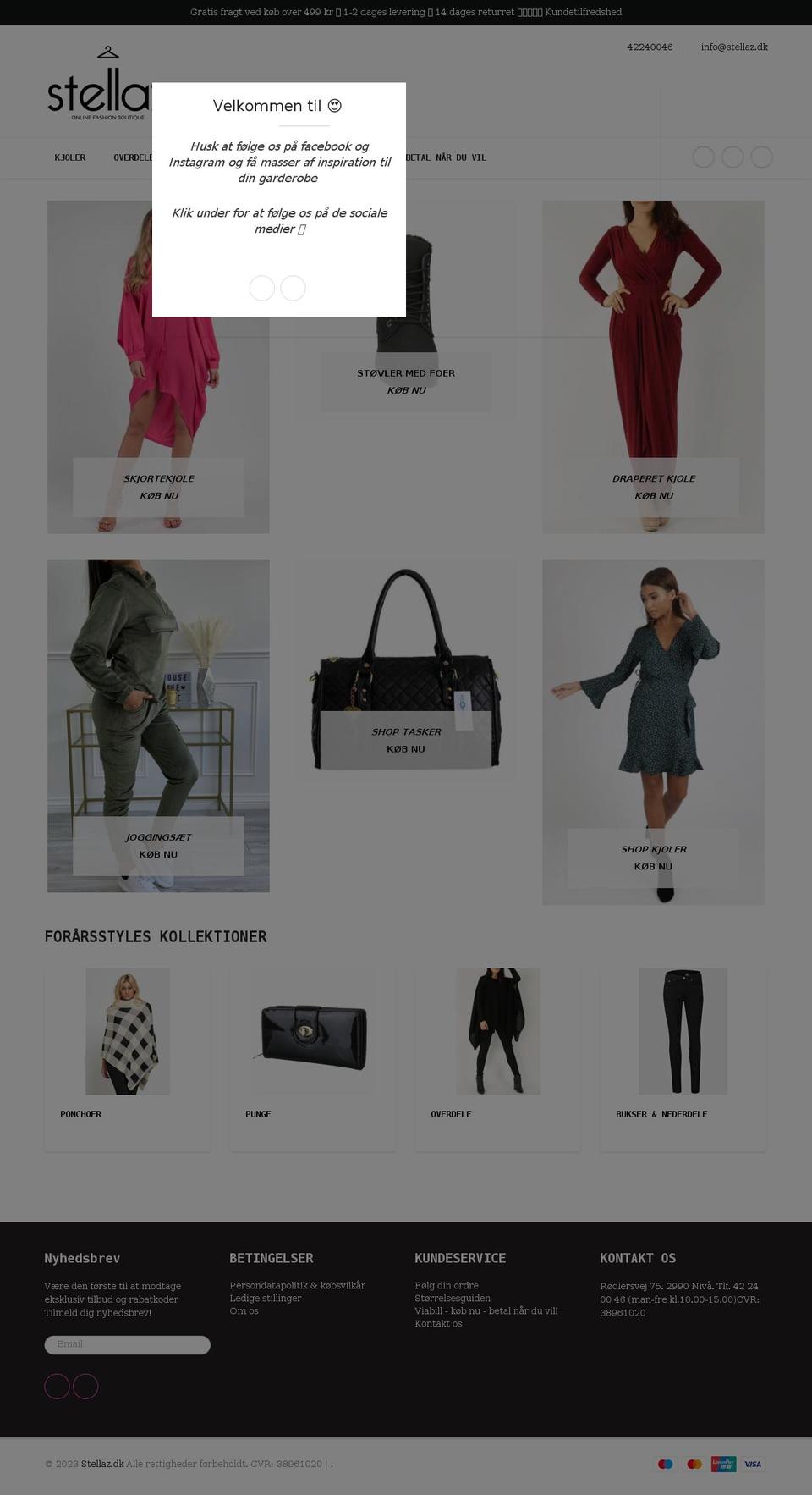 stellaz.dk shopify website screenshot