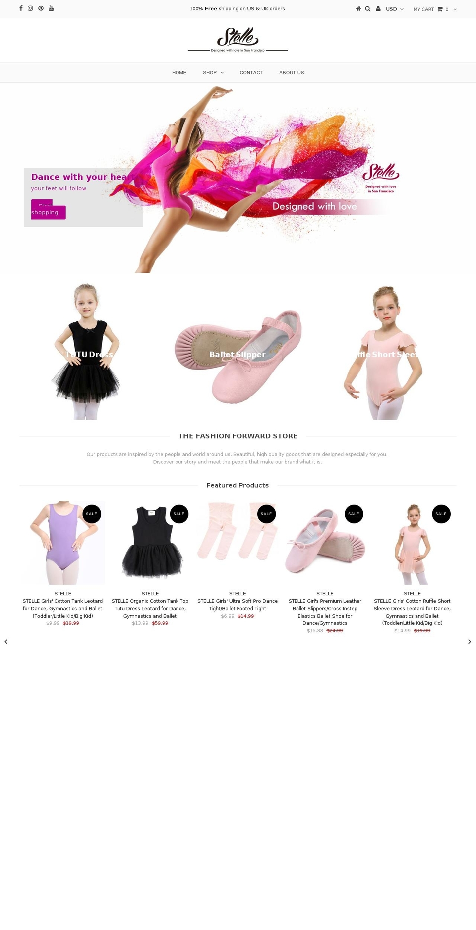 stelleworld.com shopify website screenshot