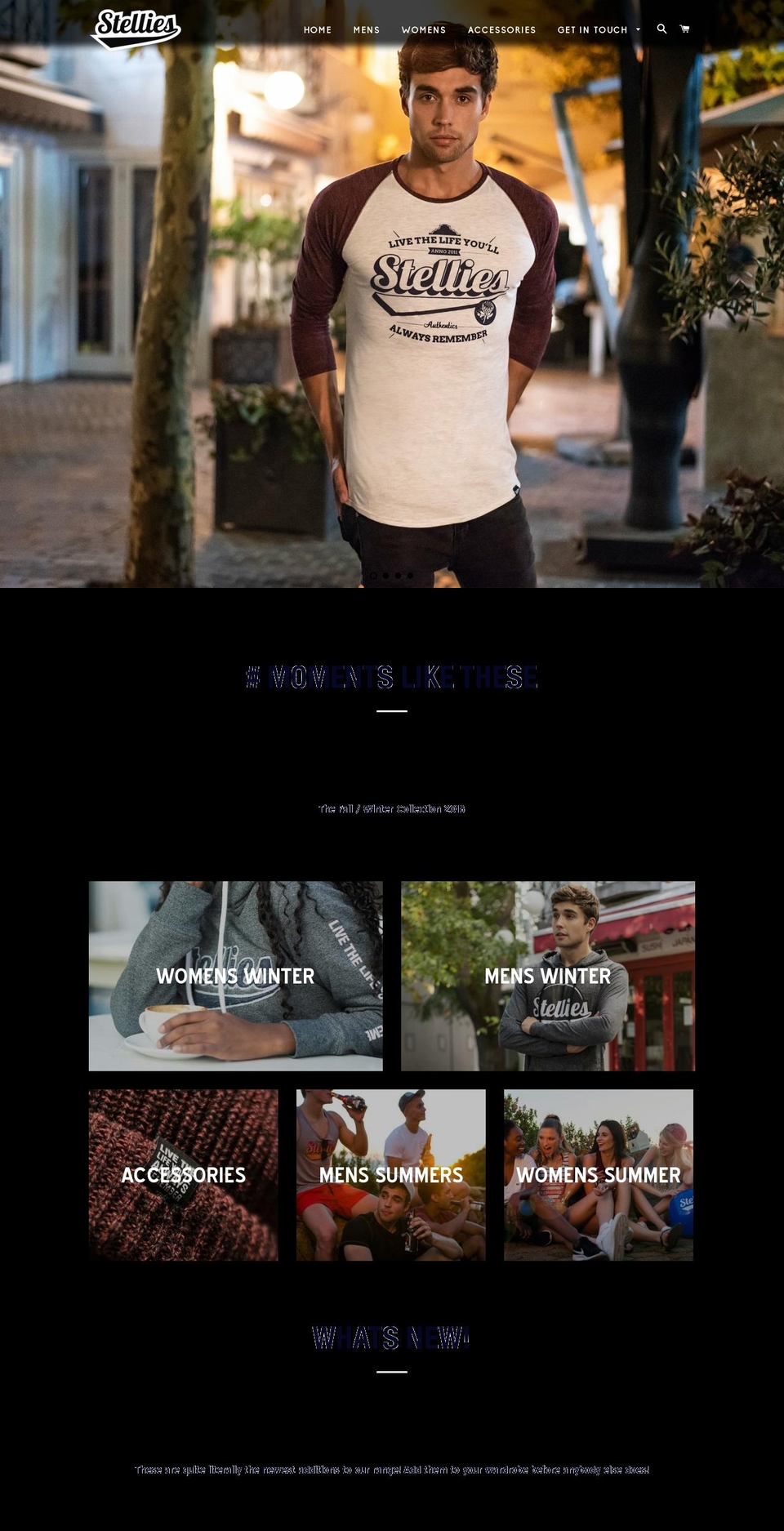 stellies.net shopify website screenshot