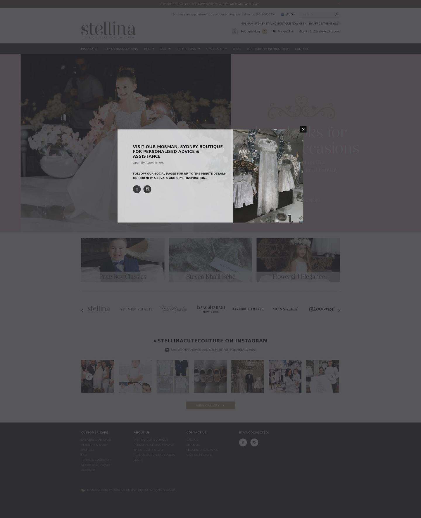 stellinacutecouture.com — Shopify storefront screenshot