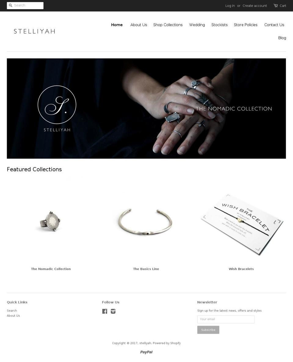 stelliyah.com shopify website screenshot