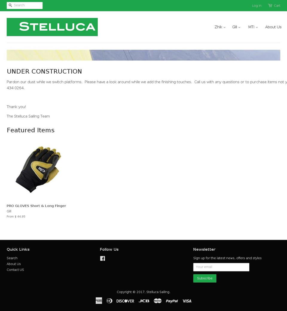 stellucasailing.com shopify website screenshot